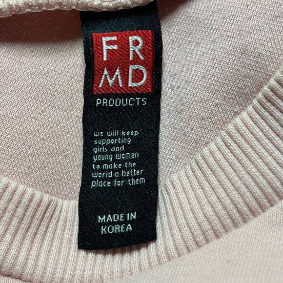 Vtg FRMD Products Applique Fruit Pink Vintage Sweatshirt Small Medium - Picture 5 of 5